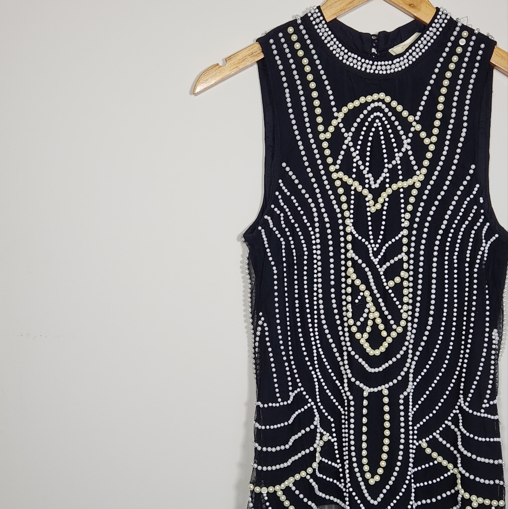 Moulinette Soeurs Anthropoligie Beaded Tank Top - Picture 2 of 12